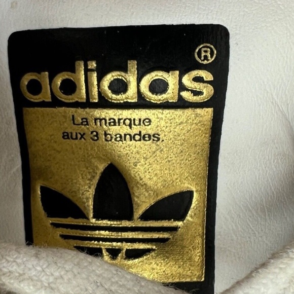 Adidas Superstar Sneakers White w.Navy Blue Stripes Womens Runners Size 6 1/2 - Picture 10 of 10